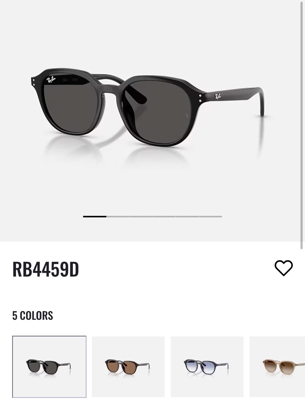 Ray-Ban Sunglasses RB4459D in Polished Black